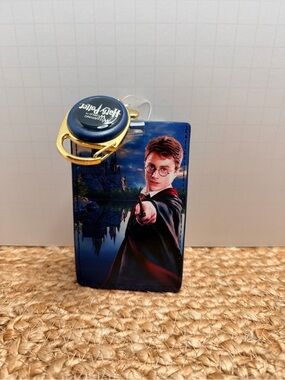 Wizarding World Harry Potter Blue Character Key & Card Holder with Gold Reel